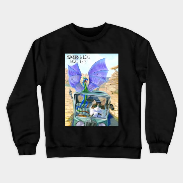 Magnus & Loki: Road Trip Crewneck Sweatshirt by slclemens